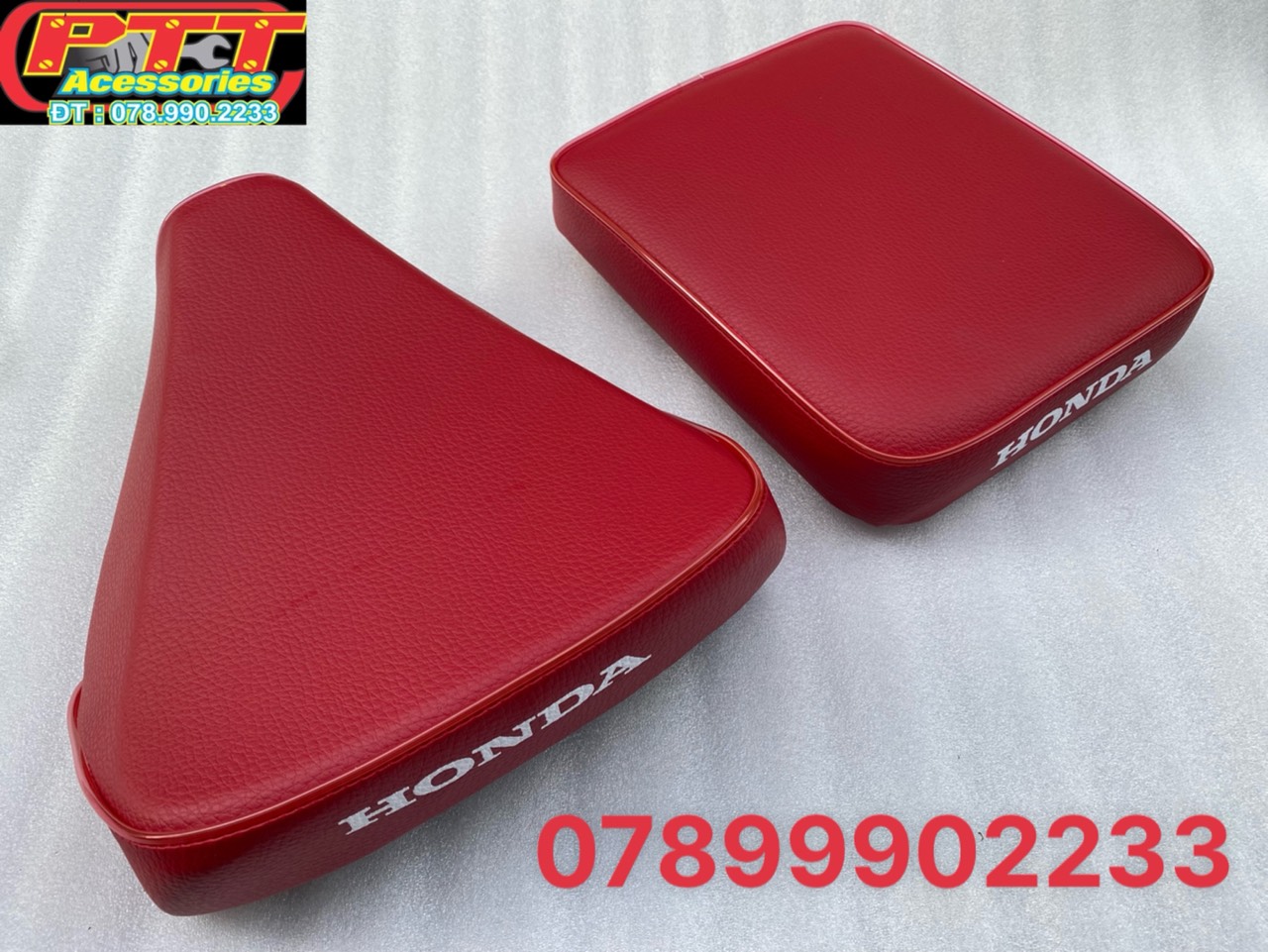 Bộ yên trước - sau xe cub 81 màu đỏ