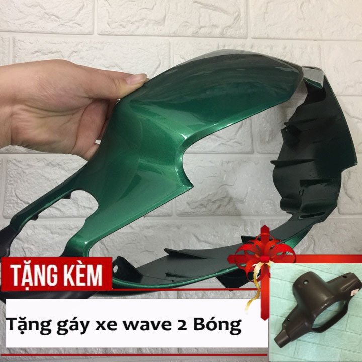 Ốp đầu + gáy trước xe máy,Đầu đèn 2 bóng phanh ĐĨA đời 2002-2006 xe Wave ZX, Wave 110, Wave Alpha
