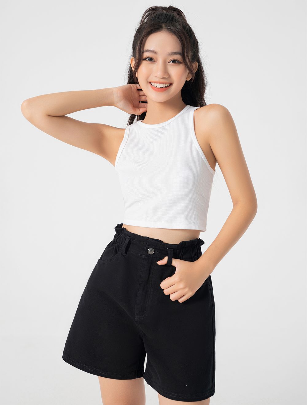 (2-7 tuổi) CANIFA  Chân váy bé gái hoạ tiết hoa nhí 100% cotton, cạp chun 1KS22S008