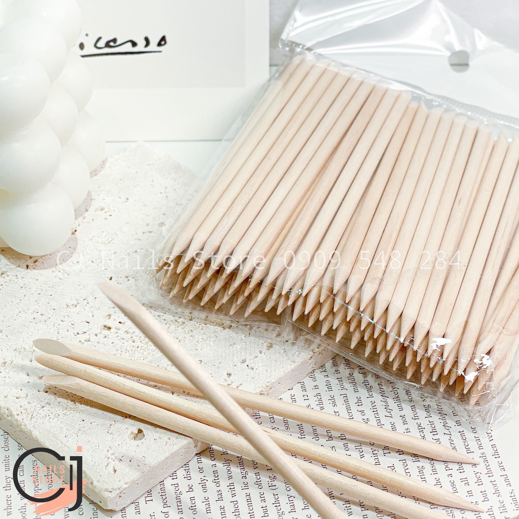 {CJ Nails Store} Que gỗ 2 đầu dùng cho nailbox, nặn gel, phá gel...