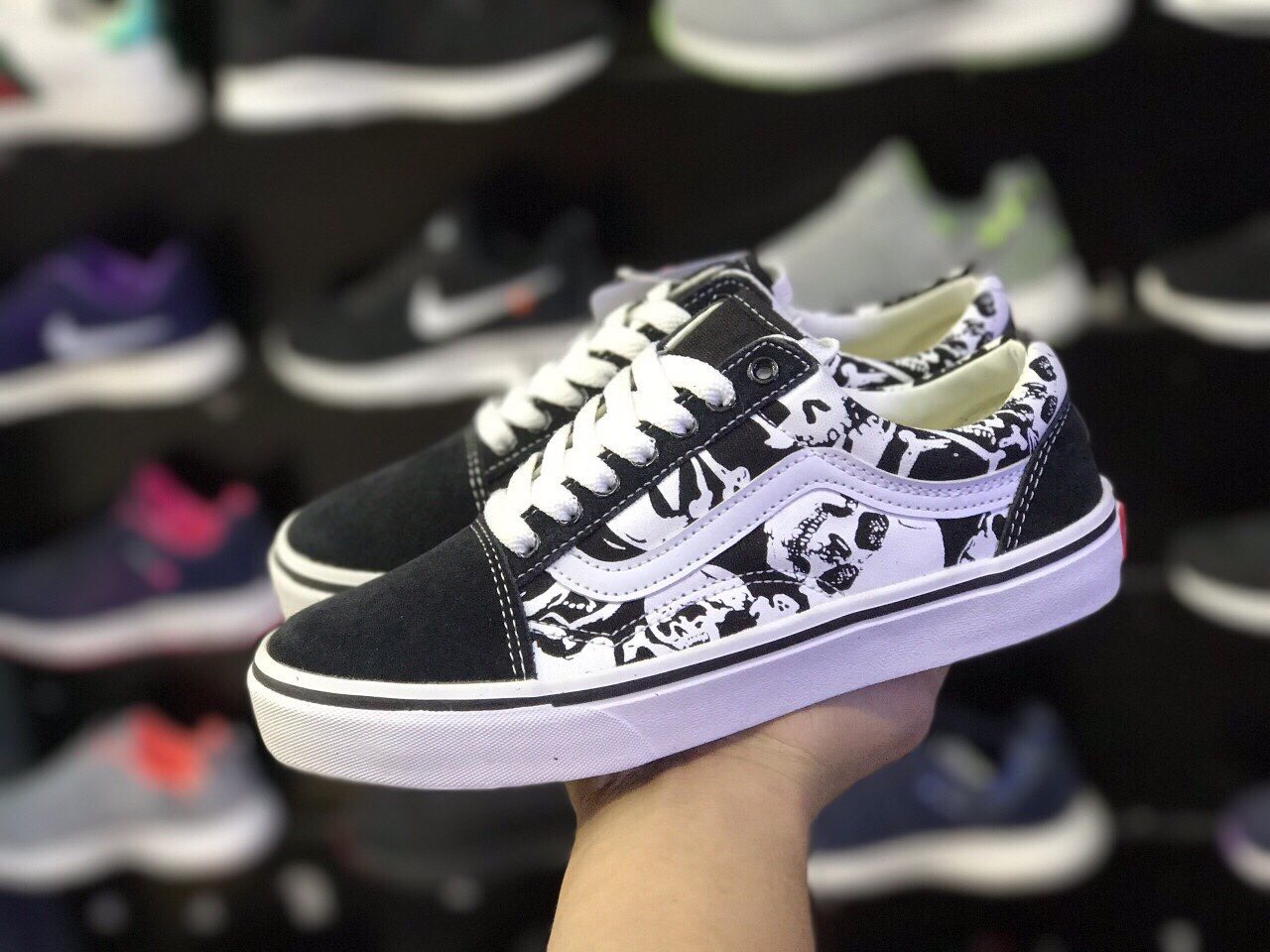 [SALE SỐC-TẶNG HỘP] Giày van old skool trắng full size 36-43 NAM NỮ