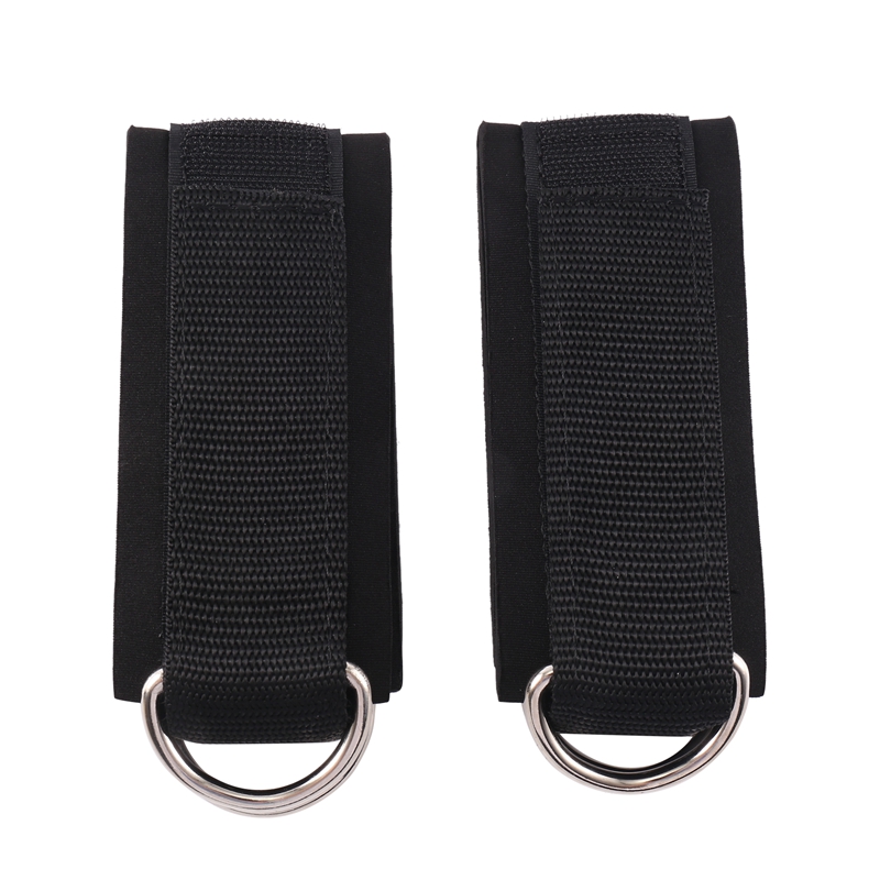 2Pcs Fitness Equipment Gym Ankle Strap Padded Double D
