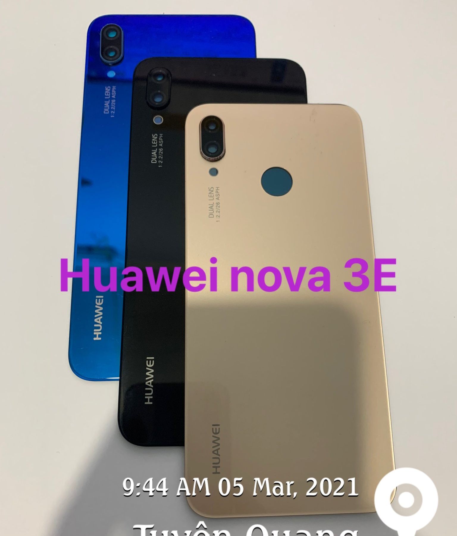 kính lưng huawei nova 3E