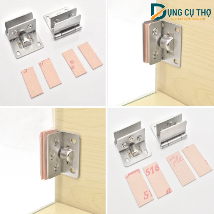 Bản lề cửa kính inox chốt bi