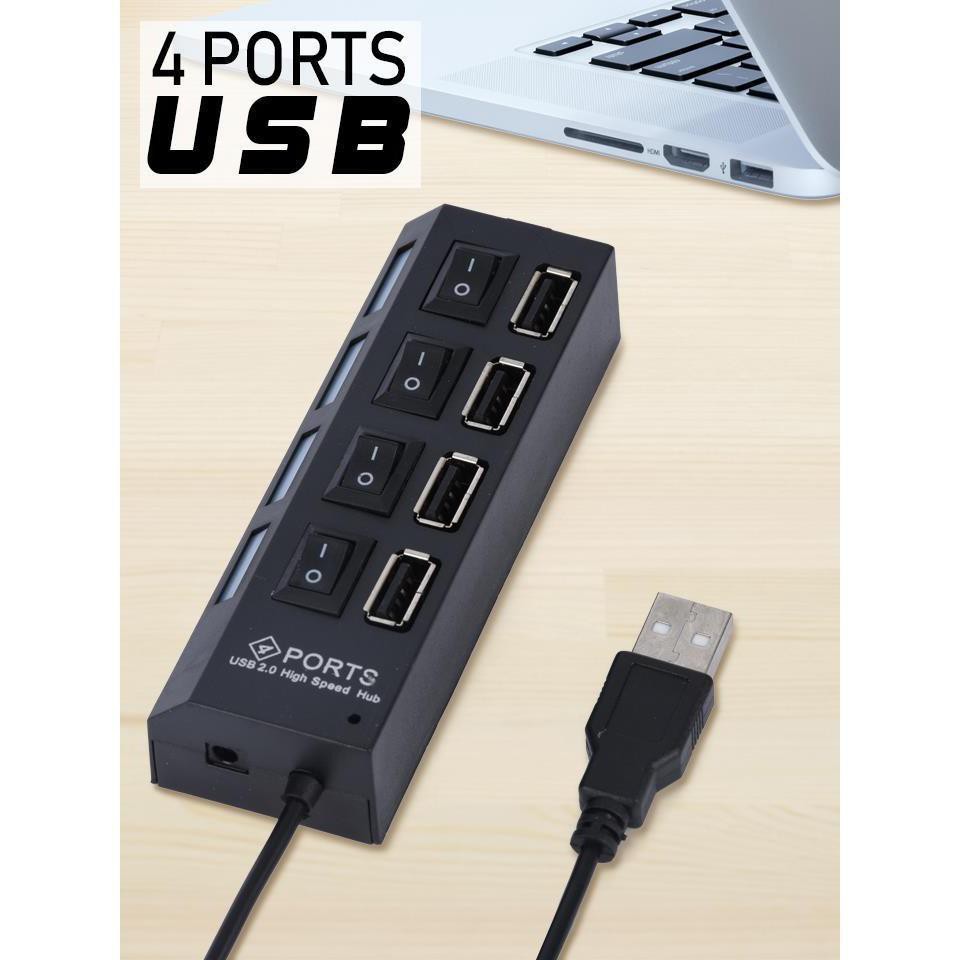 [HCM]Thiết bị chia cổng USB 4 cổng có công tắc