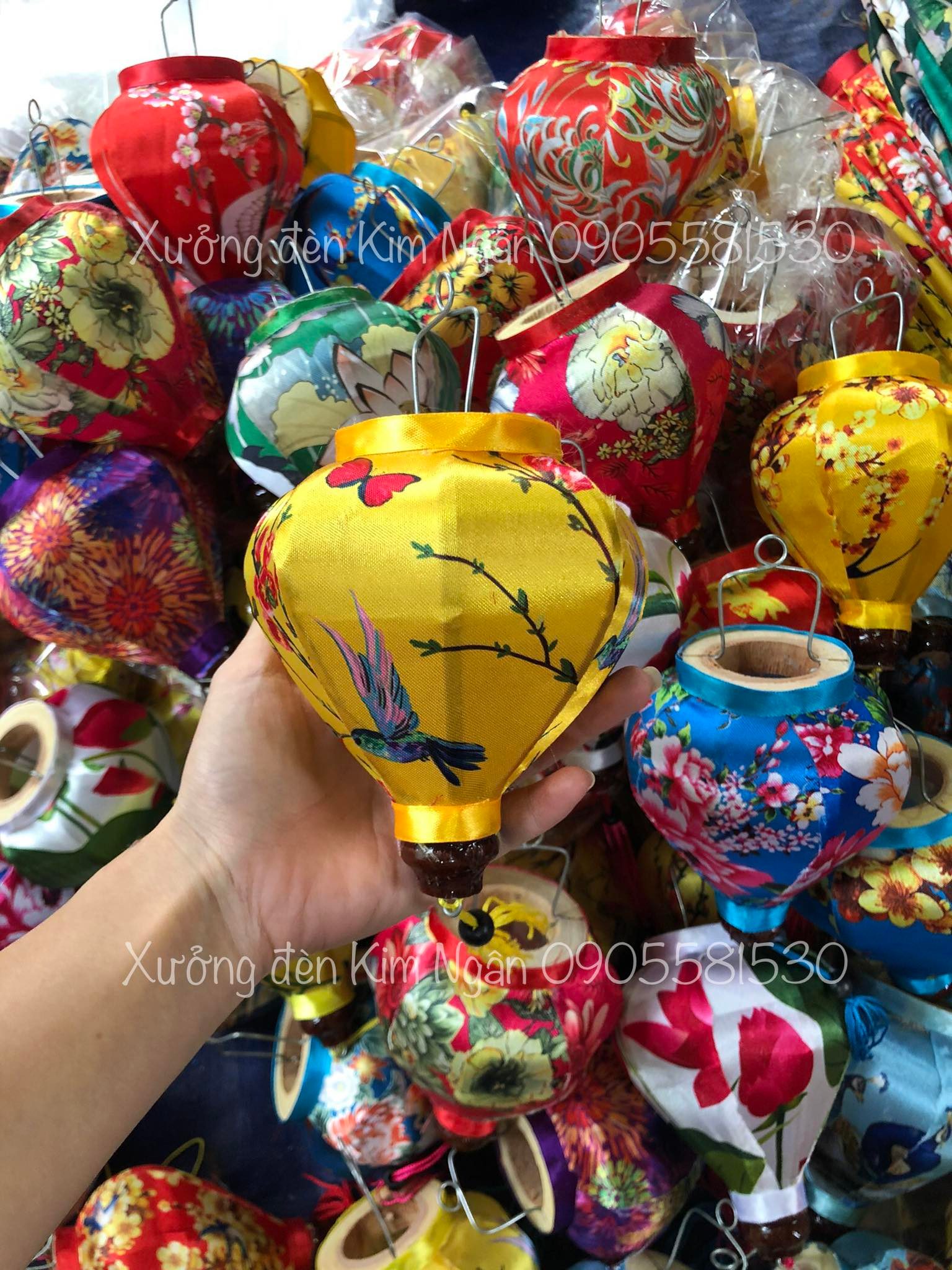 đèn lồng hội an nhí 10cm phi 3d vietnames lanterns mini 10cm