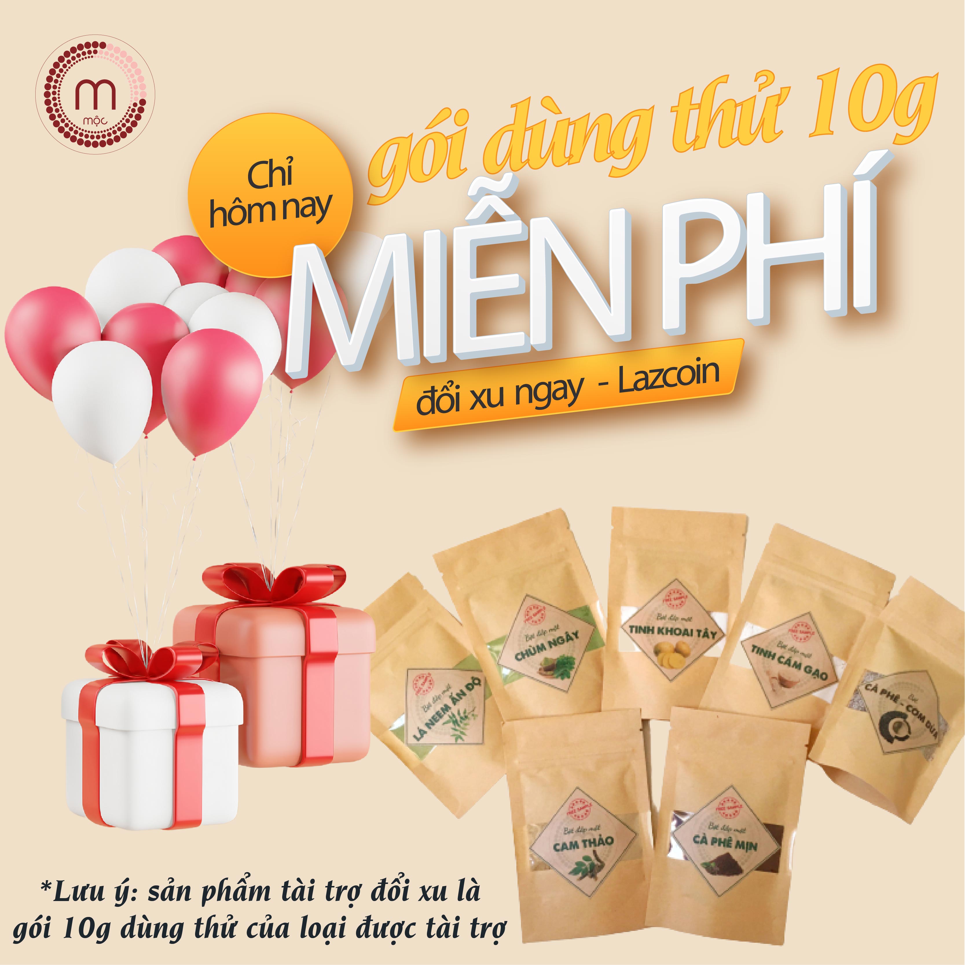 Bột cà phê dừa (cafe) MỘC - tẩy tế bào chết, làm sạch da, giúp da mịn màng, dưỡng ẩm, giúp làm sạch sâu gói dùng thử 10g và chai 100ml, 200ml handmade