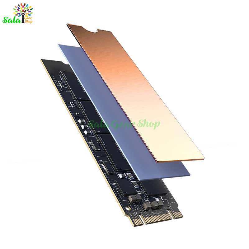 Tản nhiệt SSD M2 2280 TEUCER kiểu miếng đồng mỏng