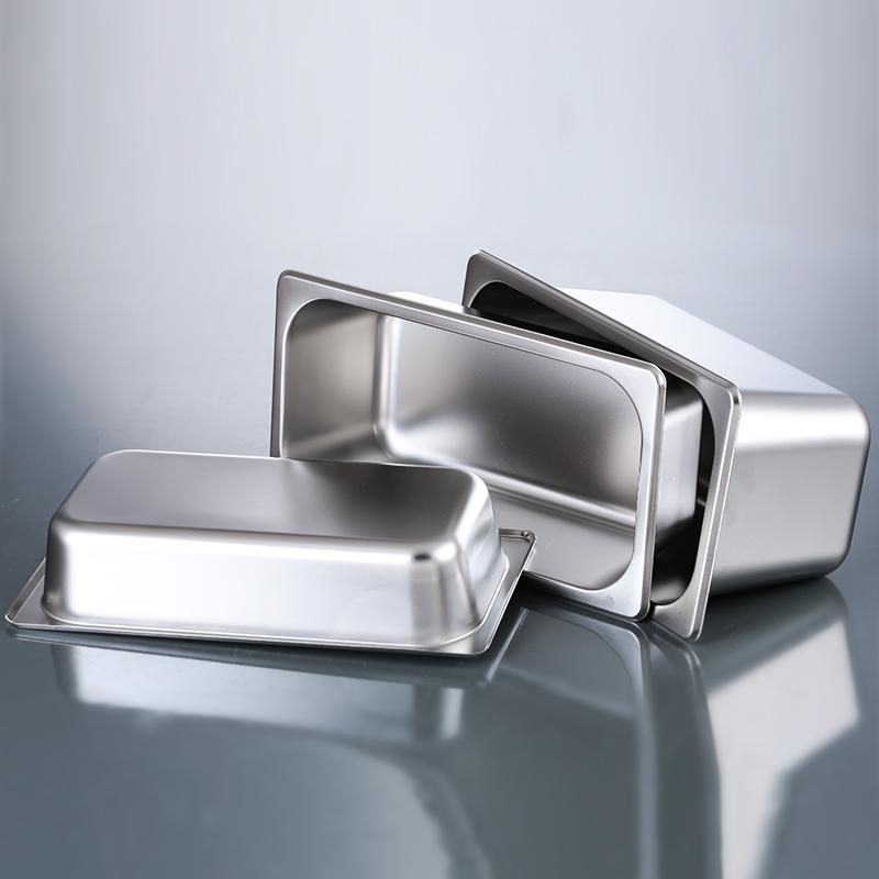 [HCM]Khay đựng topping inox 1/4  có nắp