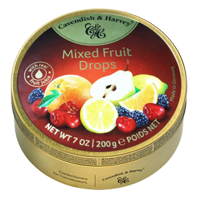Kẹo hộp thiếc của Đức Hương Trái Cây Hỗn Hợp Đỏ Mixed Fruit Hộp 200g