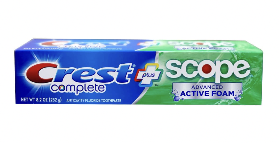 Kem đánh răng crest complete extra whitening + scope 232g/tuýp của mỹ
