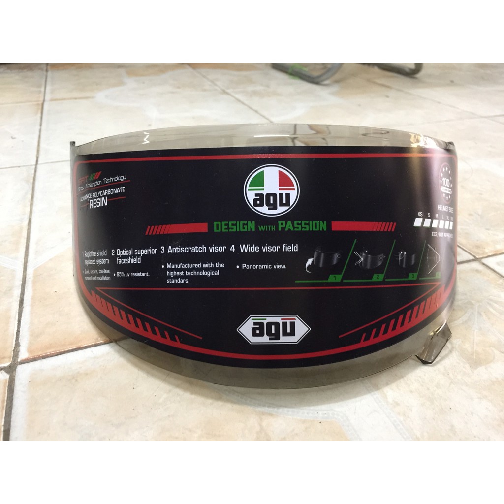 Kính Gắn Mũ Bảo Hiểm Fullface Agu