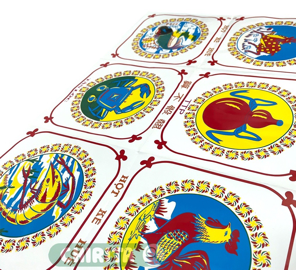 Bộ đồ chơi lắc bầu cua tôm cá xúc xắc bằng giấy