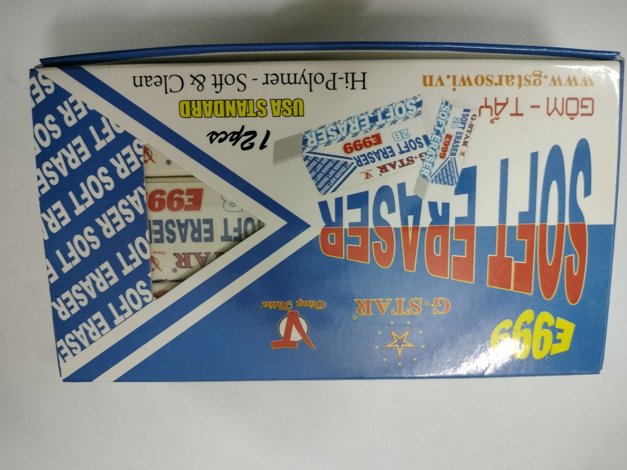 COMBO 6 GÔM G-STAR E 999 TRẮNG
