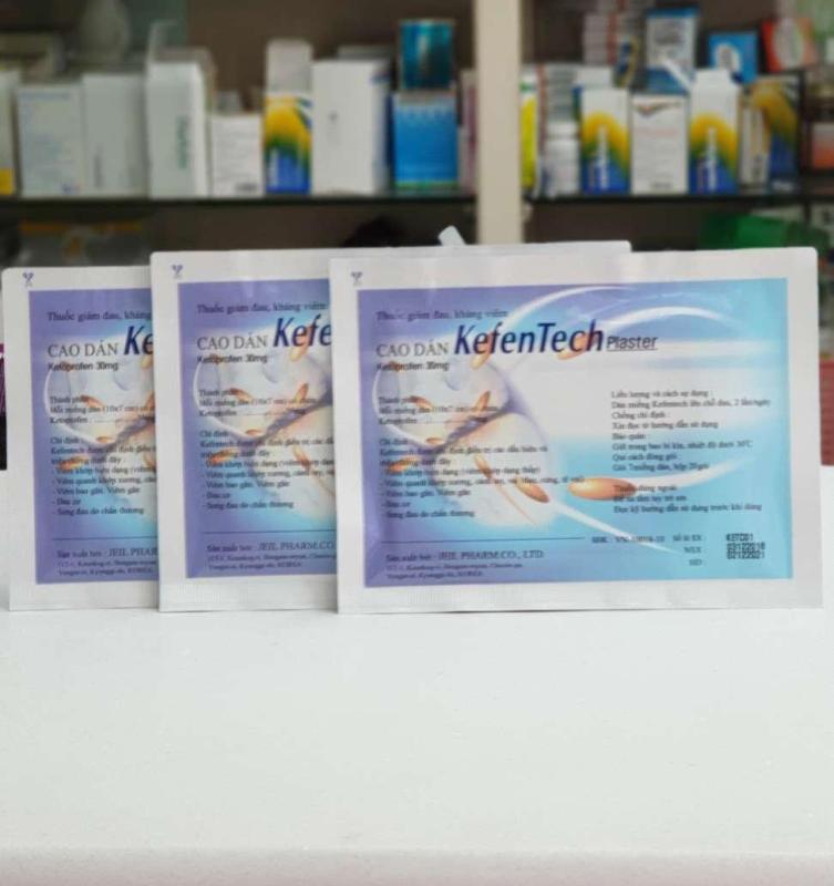 Bộ 3 gói Cao dán giảm đau KefenTech 30mg