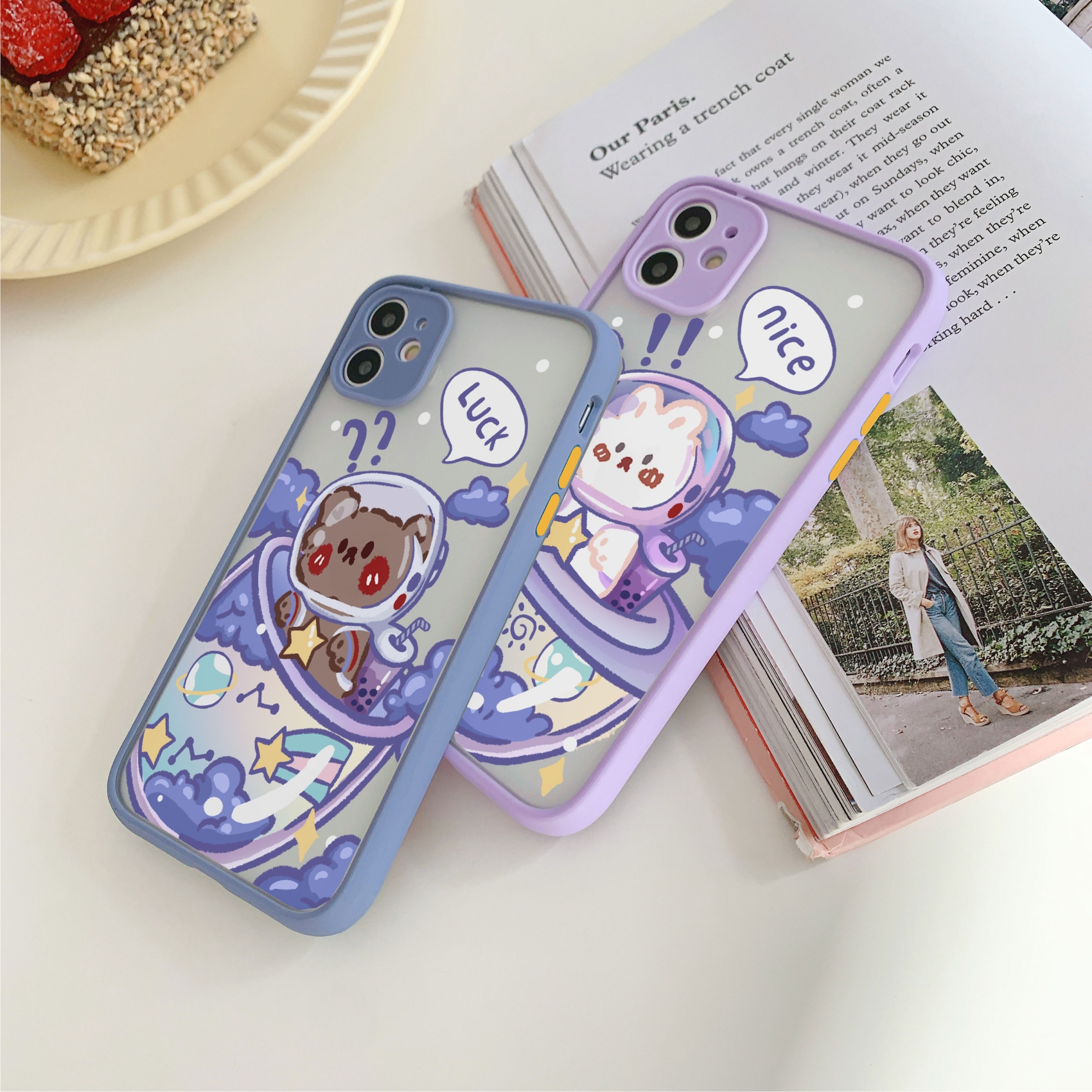 Ốp Lưng Nhám Chống Sock Va Đập Bảo Vệ Camera Luck x Nice