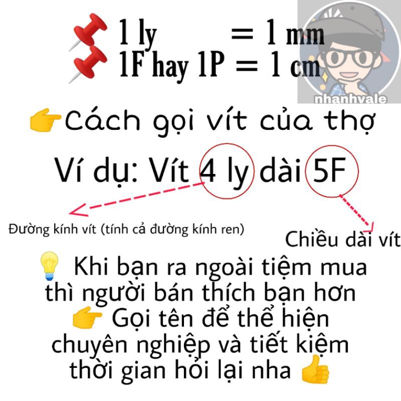[HCM]Vít bắt tắc kê nhựa 2F 3F 4F 5F 6F 7F | 100g