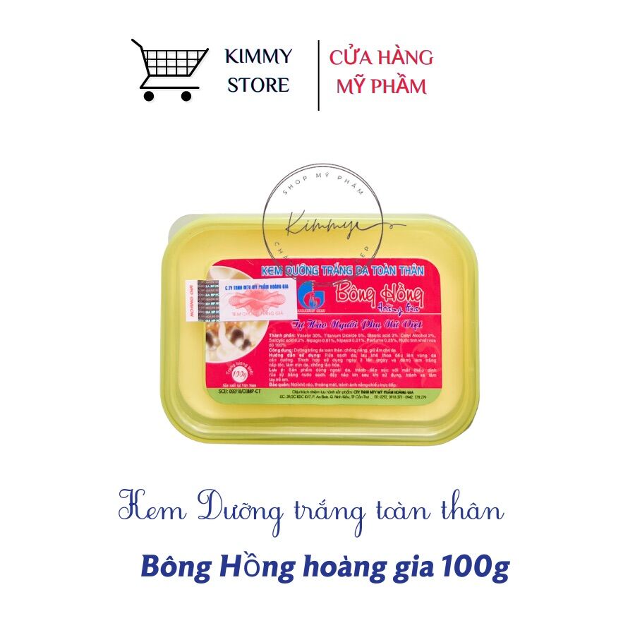 [HCM]Lẻ hộp 100g kem bông hồng vuông hoàng gia