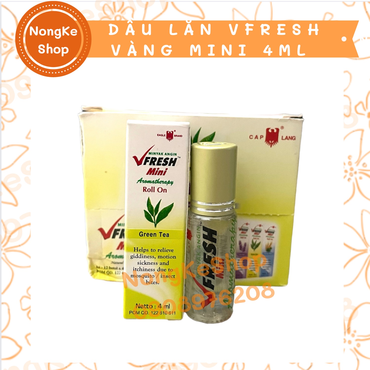 [HCM] Dầu gió lăn Vfresh mini 4ml