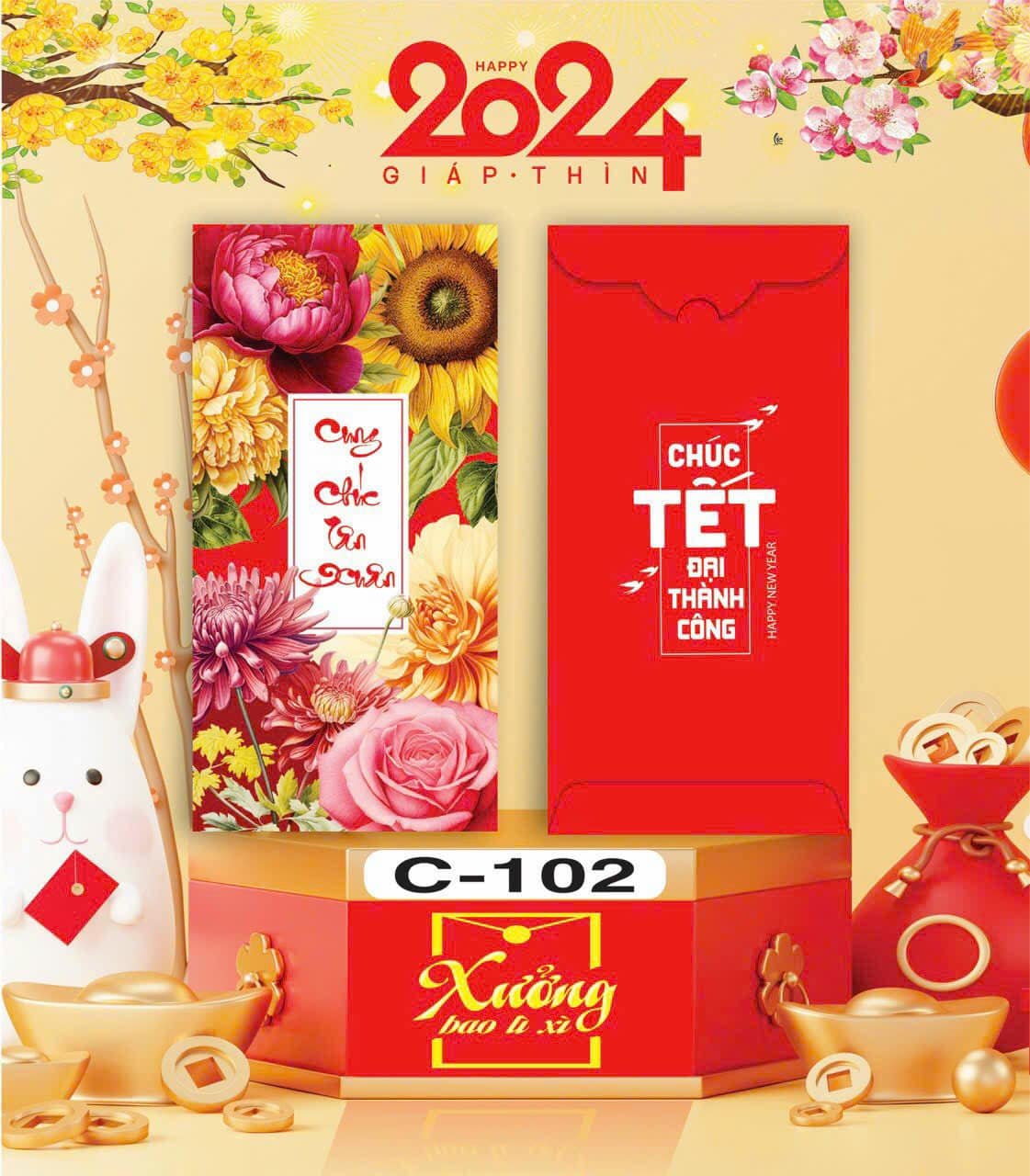 bao lì xì tết 2024. giáp thìn