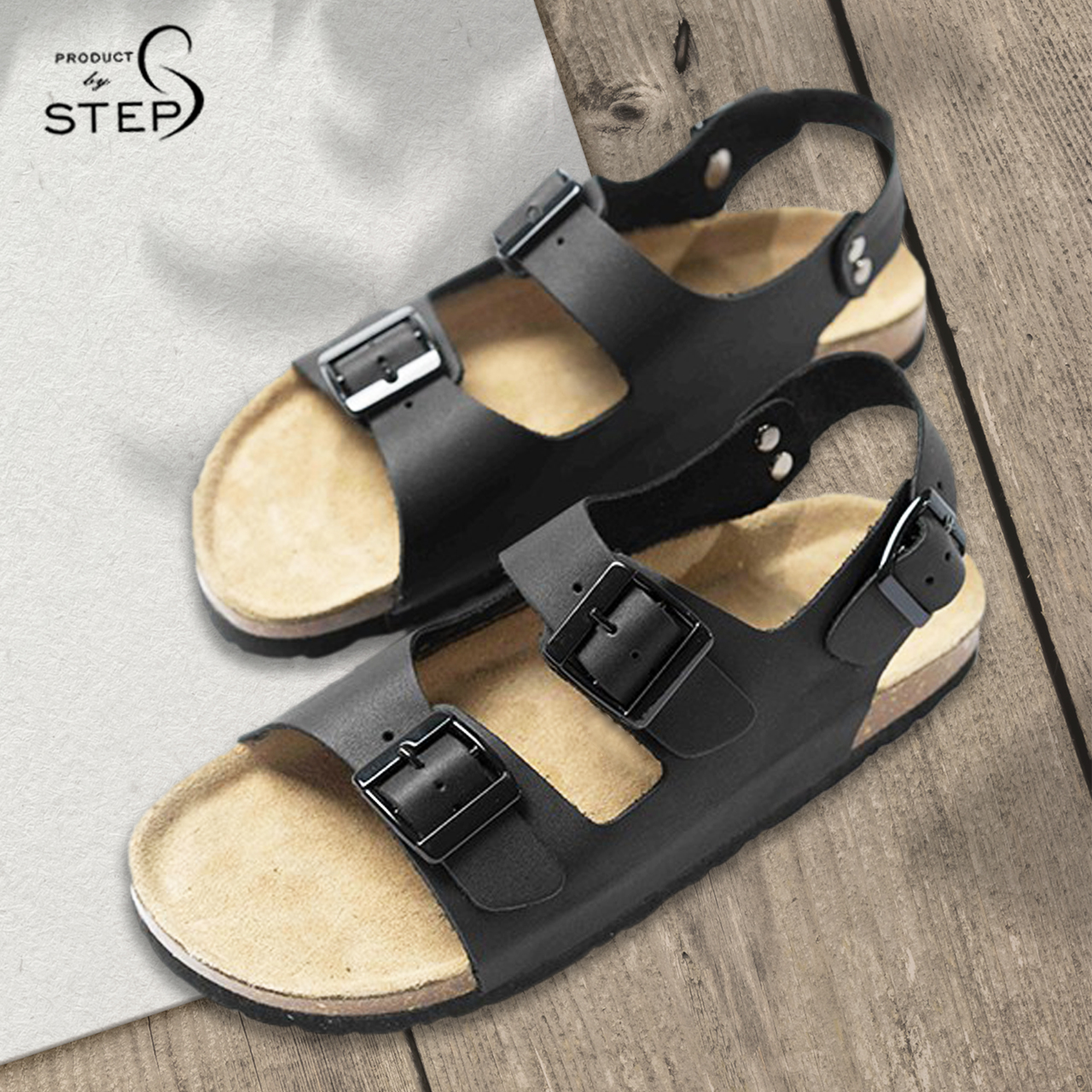 [HCM][Sanldal] Giày đế trấu Da thật quai 2 khoá (Size 35-45)