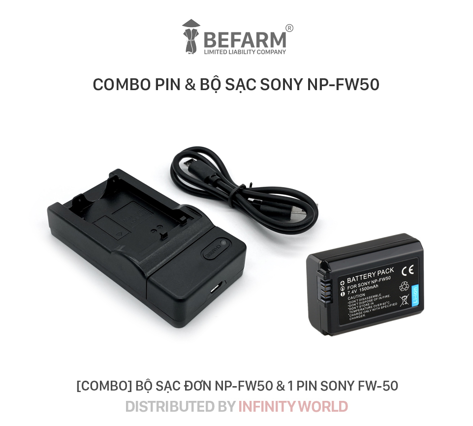 [Có bảo hành] [Ảnh thật] Bộ sạc và pin Np-Fw50 cho máy ảnh Sony (Sản phẩm chất lượng cao)