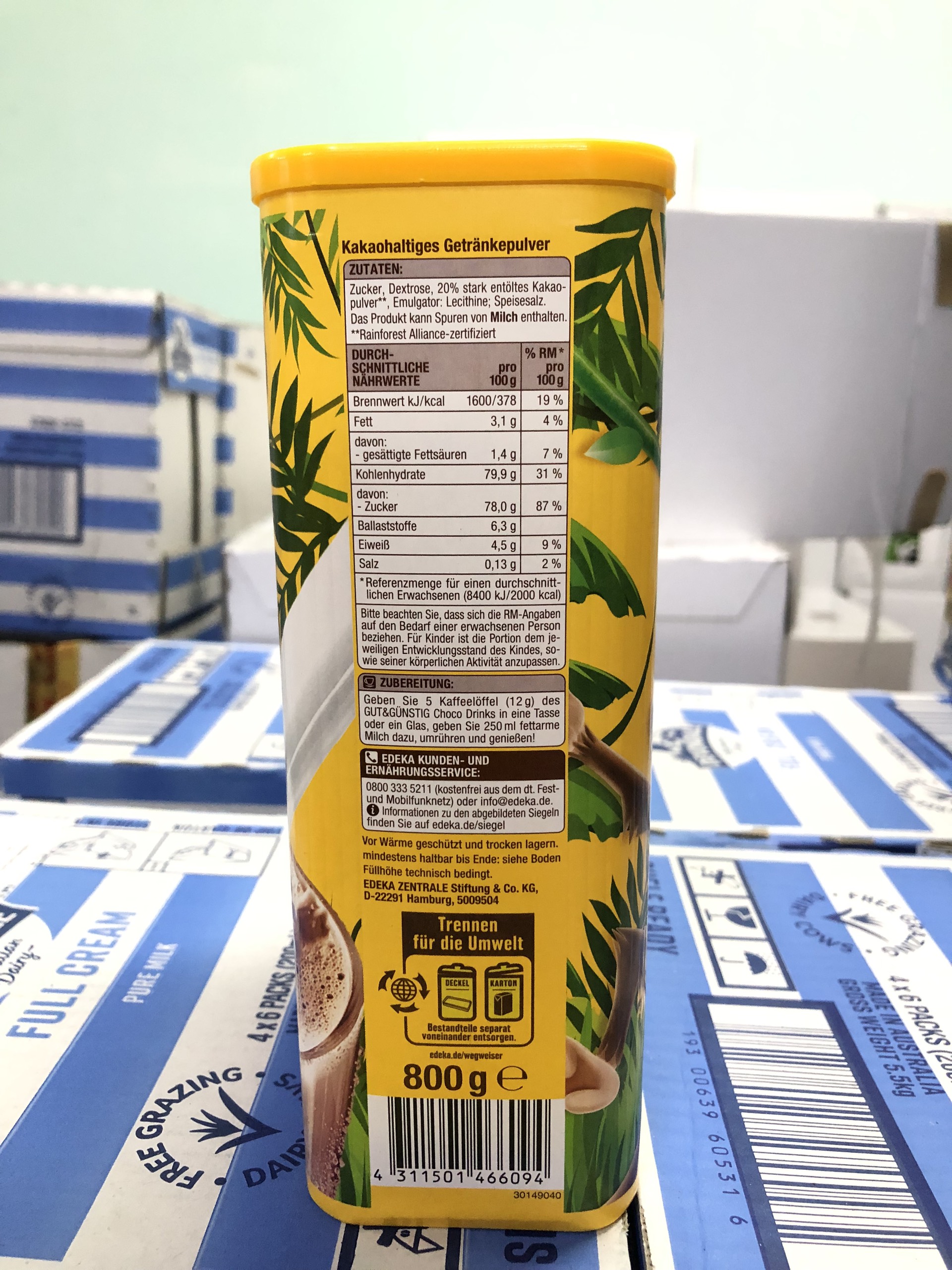 [Hộp 800g] Bột Cacao Choco Drink 800g - Nhập Khẩu Đức