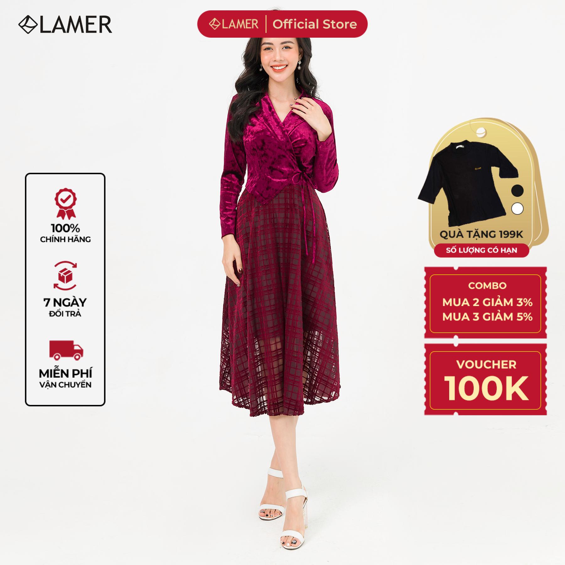 Đầm Dạ Hội Lamer Cổ 2 Ve S63L20Q046