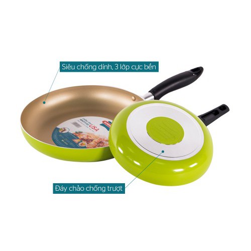 Bộ đôi hoàn hảo - chảo siêu chống dính sunhouse shs2418