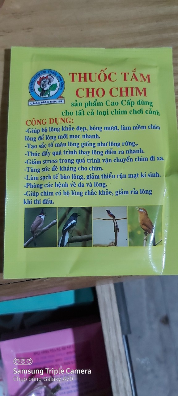 3 gói tắm cho chim