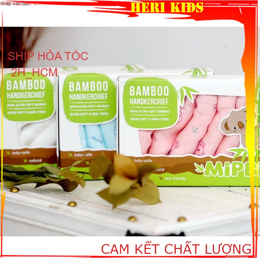 KHĂN SỮA MIPBI 3 LỚP 100% SỢI TRE SIÊU MỀM