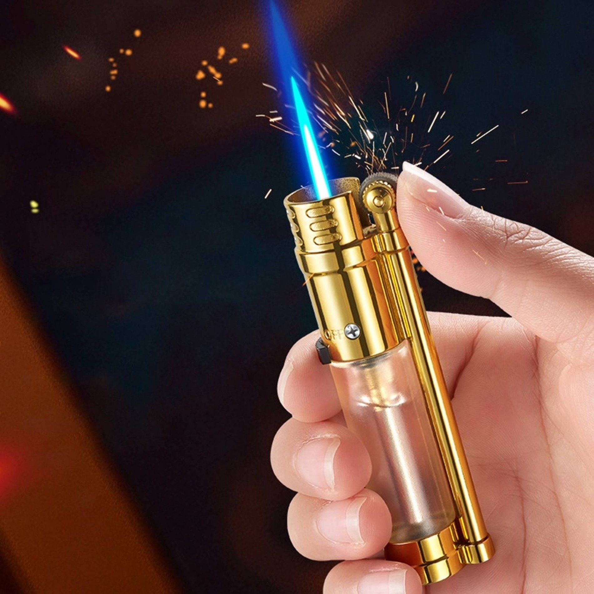 Hộp quẹt bật lửa khè ho nét 626 gas lộ thiên rảnh tay