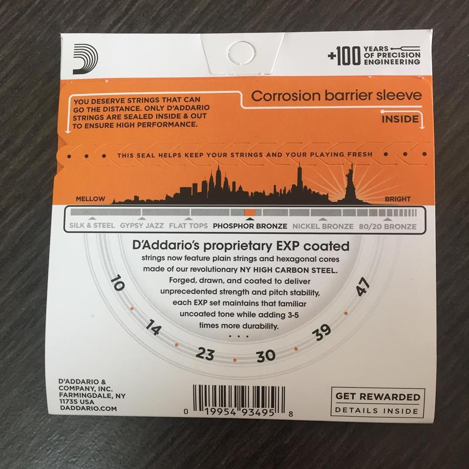 Dây đàn Guitar Acoustic D'Addario EXP 15