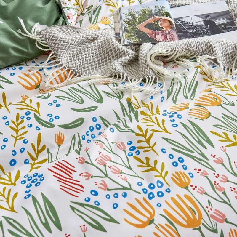 Trọn Bộ 4 Món Cotton Poly Nhập Mẫu VƯỜN HOA
