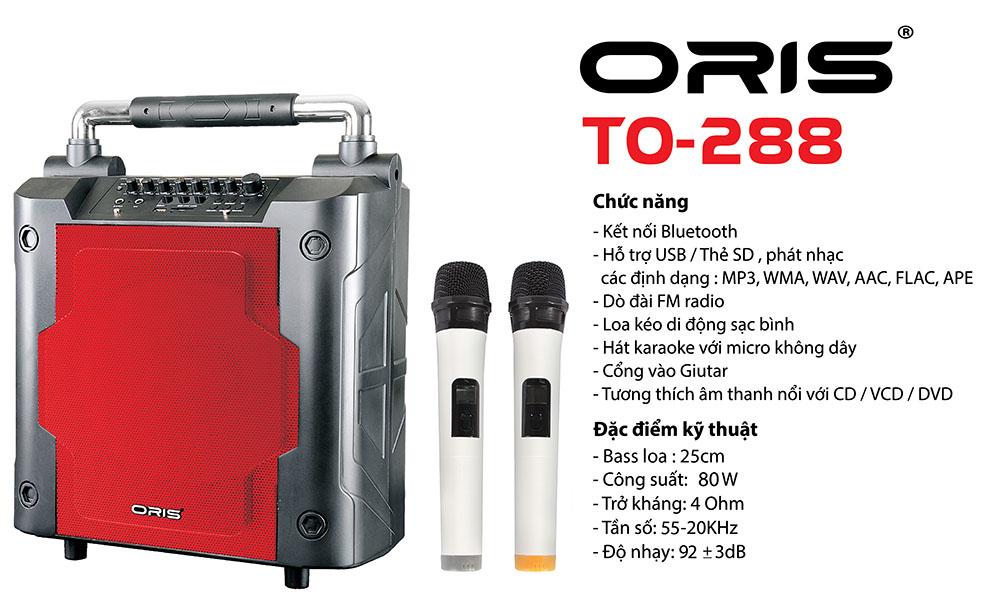 [HCM]Loa Bluetooth Karaoke Oris TO-288