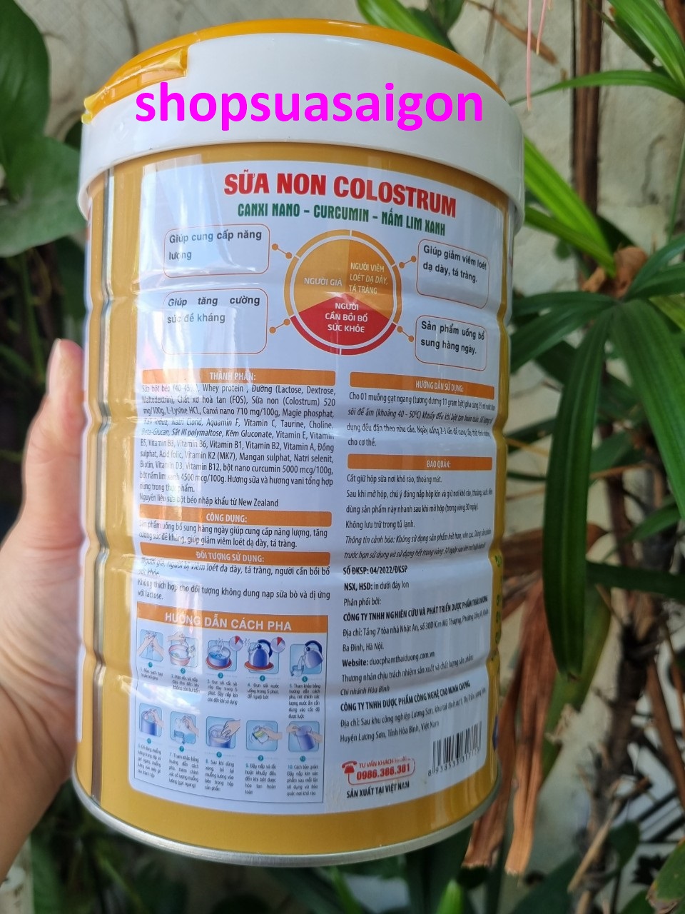 [Combo 3hộp 900gr, HSD 2027] Sữa NON COLOSTRUM-CANXI NANO-NẤM LIM XANH