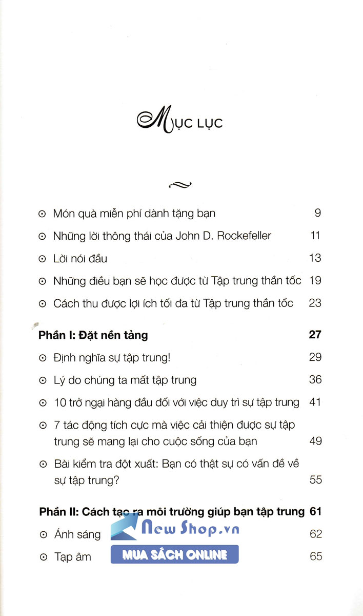Sách Tập Trung Thần Tốc - Newshop