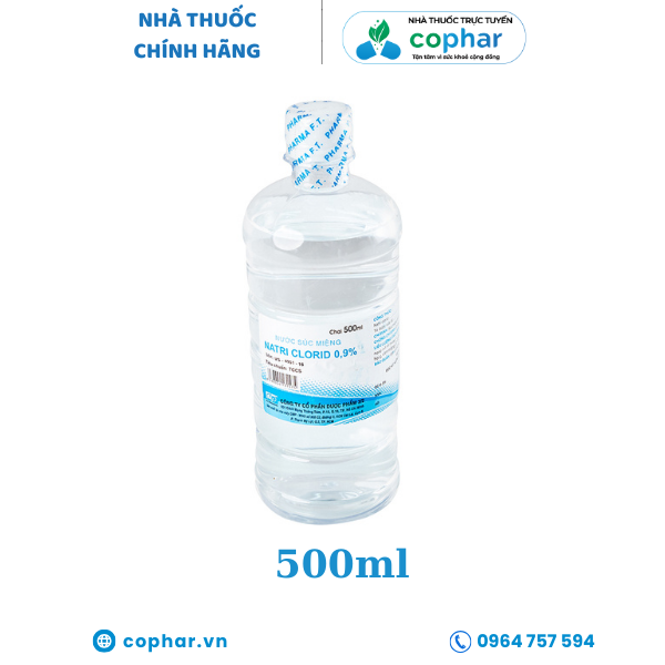 Nước muối vô trùng 3/2 ( Natri Clorid 0.9% NACL )