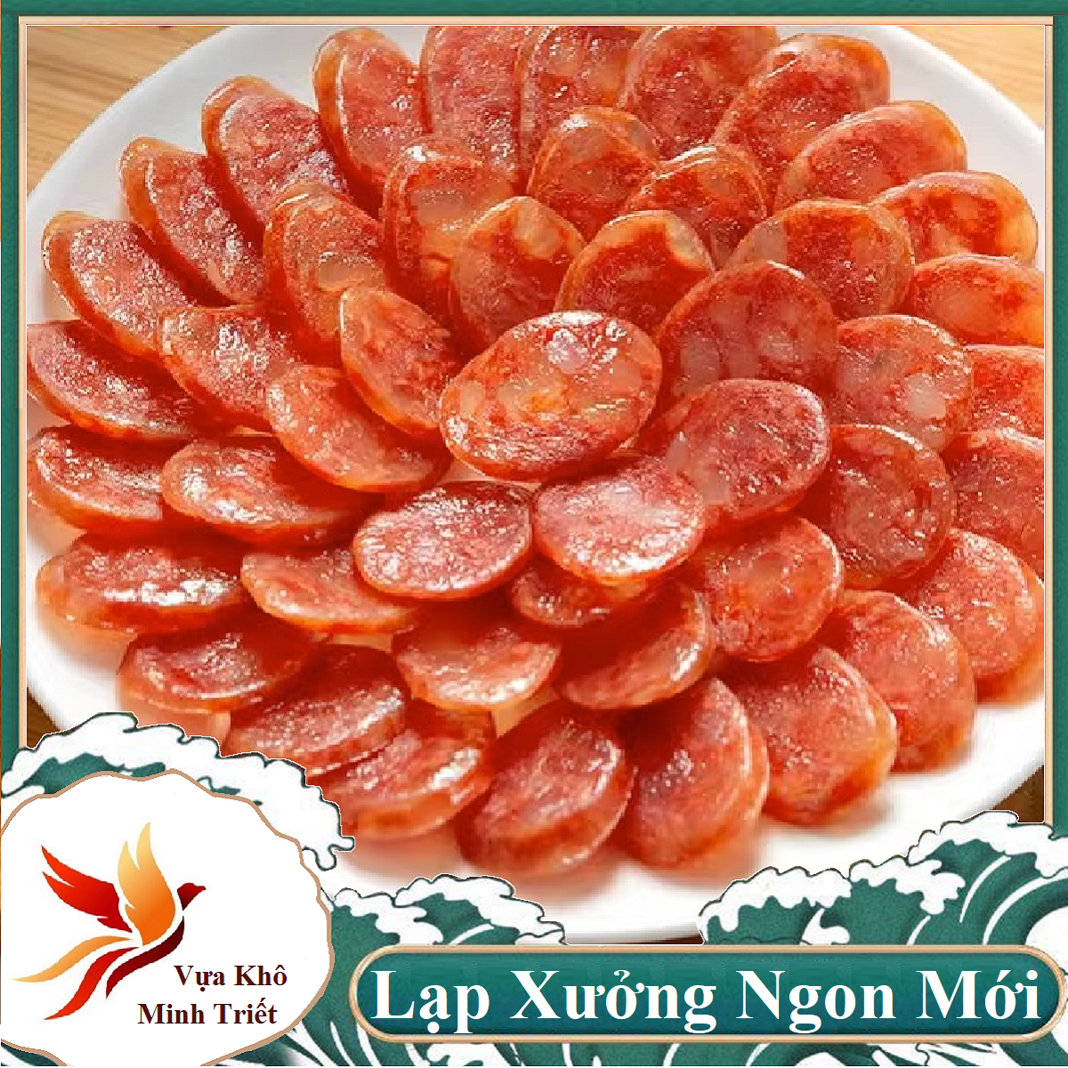1KG LẠP XƯỞNG HEO TƯƠI  SIÊU NGON- NHIỀU NẠC -Lạp Xưởng Heo Minh Triết -Vựa Khô Minh Triết