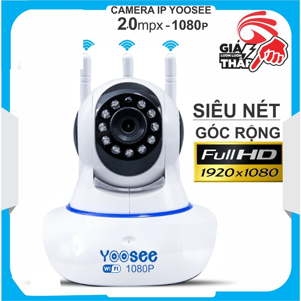 >> BÁO GIÁ CAMERA YOOSEE WIFI 3 RÂU 2.0 - HỖ TRỢ TIẾNG VIỆT 2019 ĐỘ PHÂN GIẢI FULL HD 2.0MP 1920X1080P KHÔNG DÂYCAMERA TR | Shopee Lazada Sendo Tiki mới nhất 56 Camera IP Wifi Yoosee 3 Râu độ phân giải FULL HD 2.0MP 1080p Không Dây,Camera trong nhà,Camera hồng ngoại tích hợp ghi âm,lưu trữ dữ liệu