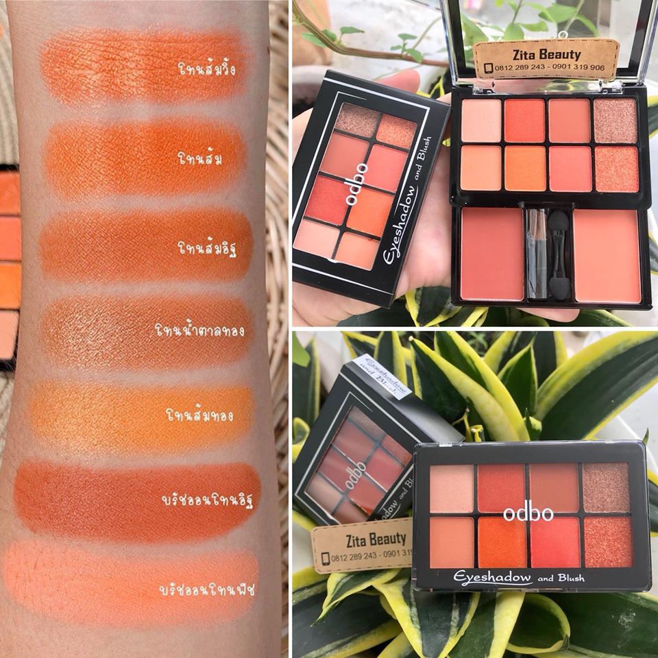 PHẤN MẮT ODBO Thái Lan  Eyeshadow & Blush ODBO(OD1022 - No6)