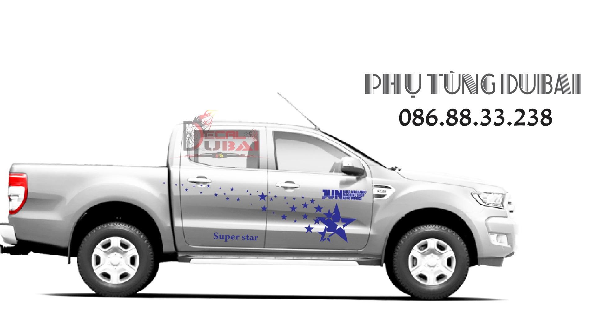 Tem dán sườn xe ford ranger