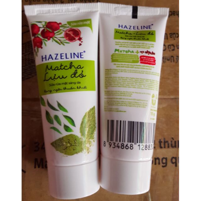 Sữa rửa mặt Hazeline tuýp 15g(Matcha)