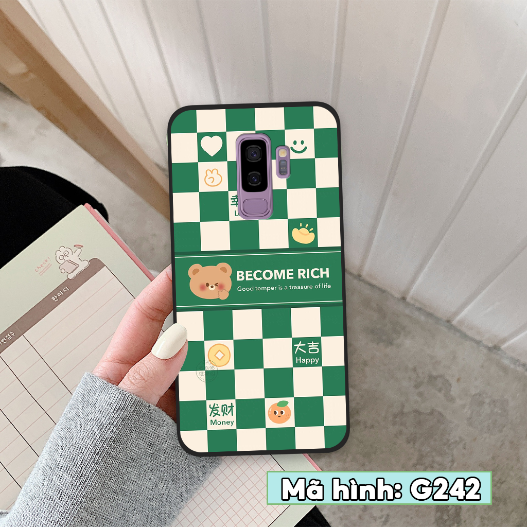 Ốp lưng samsung s9 / s9 plus / s9+ in hình hoạ tiết gấu caro thời trang 3d
