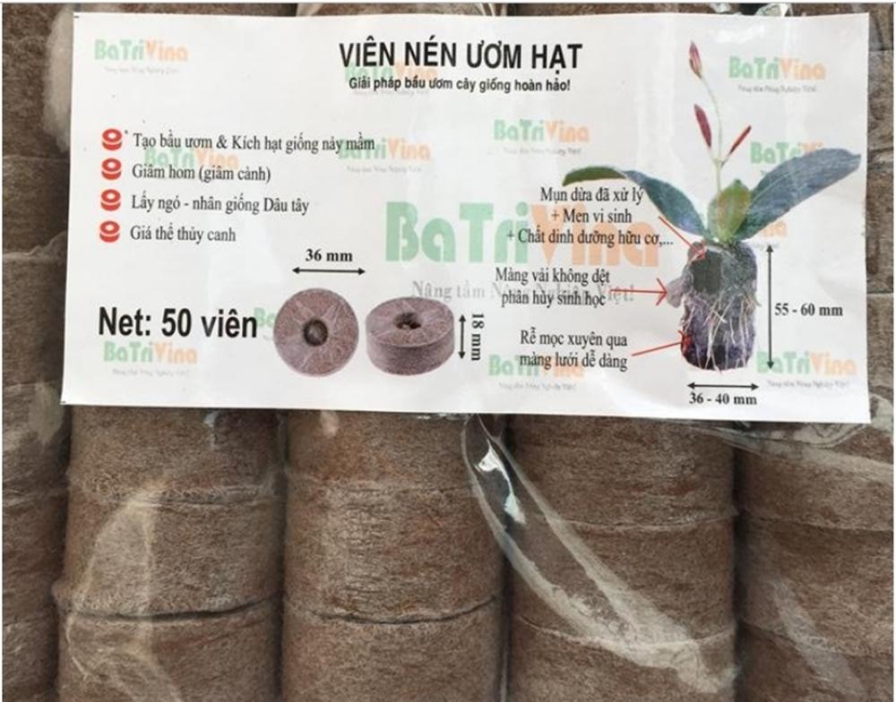 20 viên nén xơ dừa dùng để ươm hạt, ươm cây