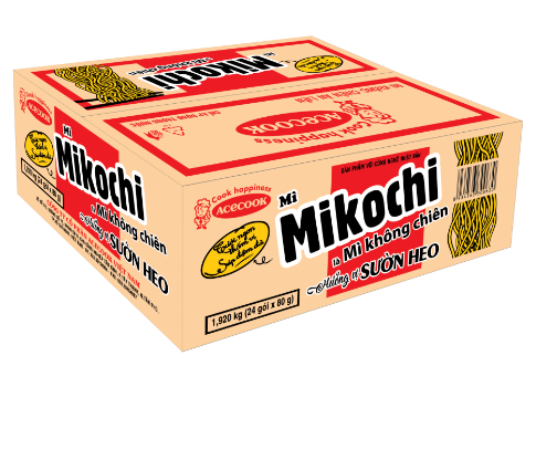 Mikochi pork paste free noodle 80g package-24 pack-bat Muoi