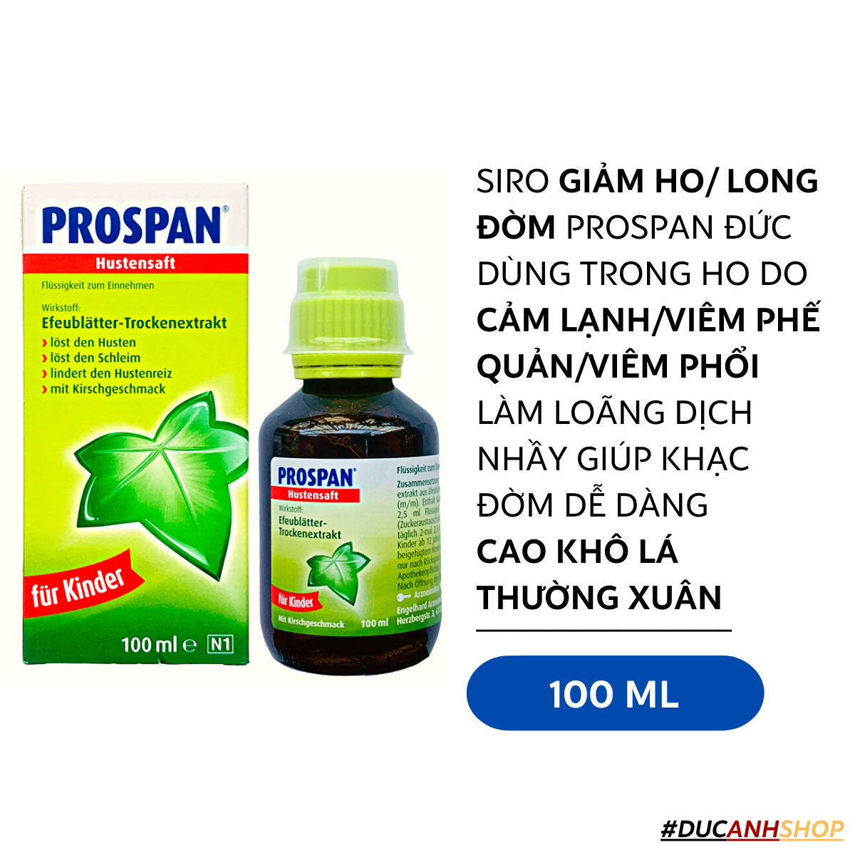 Siro ho Prospan For Children ( Hàng Đức)