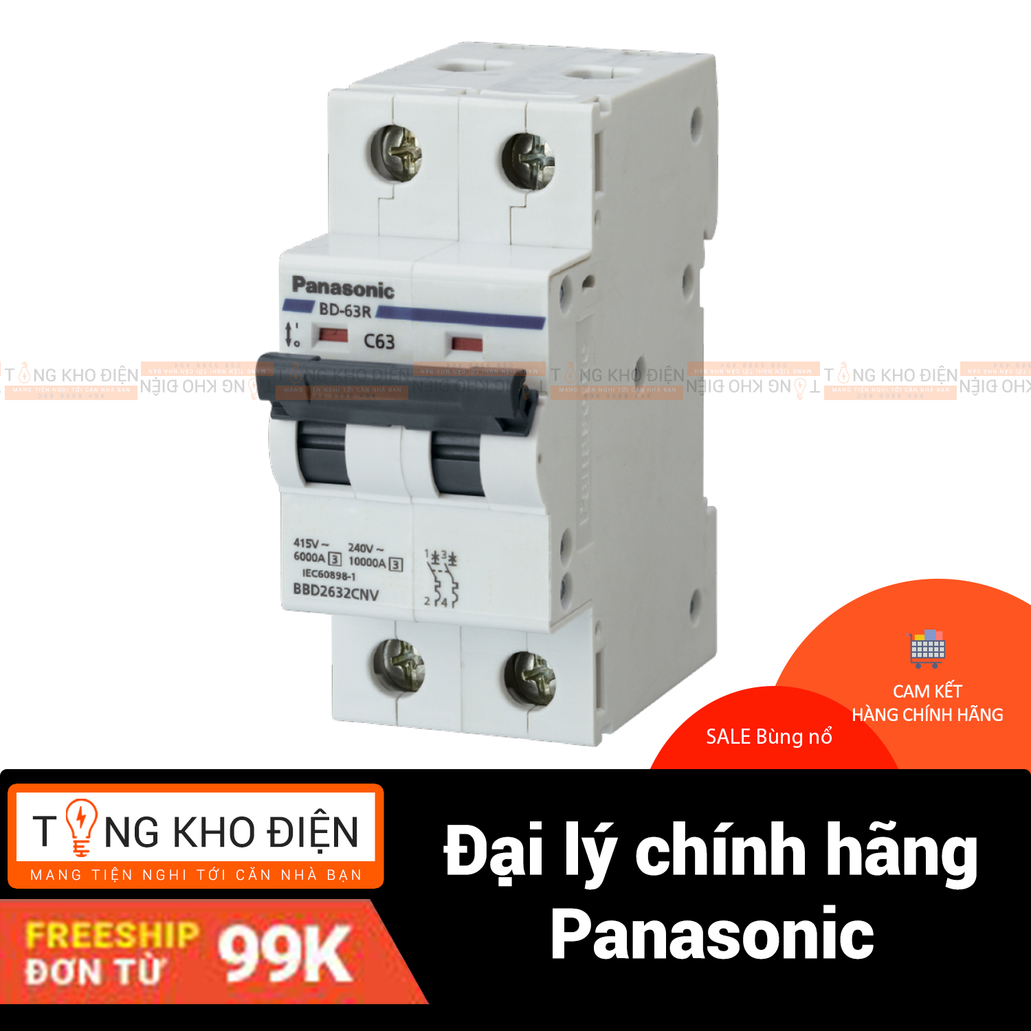 Cầu dao tự động (APTOMAT) 2 cực Panasonic