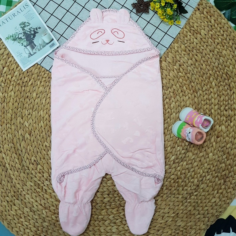 [HCM][Chọn Mẫu] Choàng ủ có chân khăn choàng quấn cho bé sơ sinh