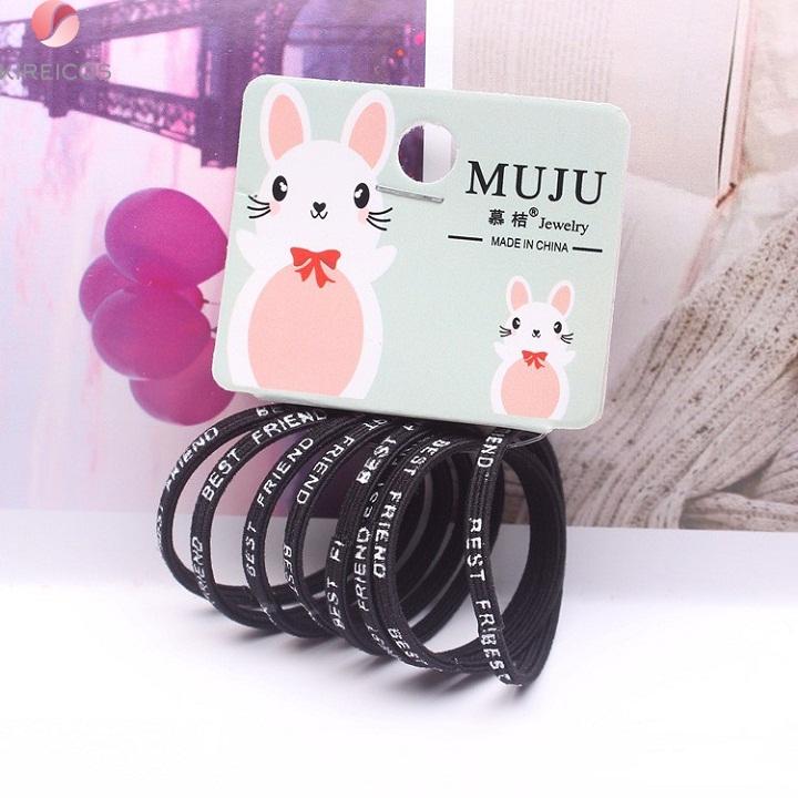 Set 8 dây cột tóc cho bé nhiều màu